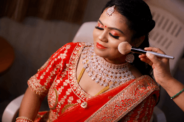 Wedding hairstyle and makeup Chennai salon
